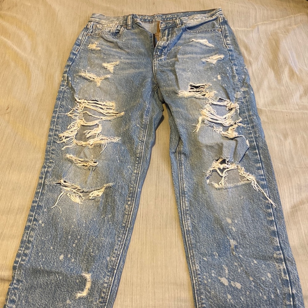 Distressed acid wash jeans from American Eagle